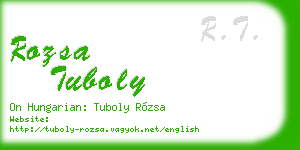 rozsa tuboly business card